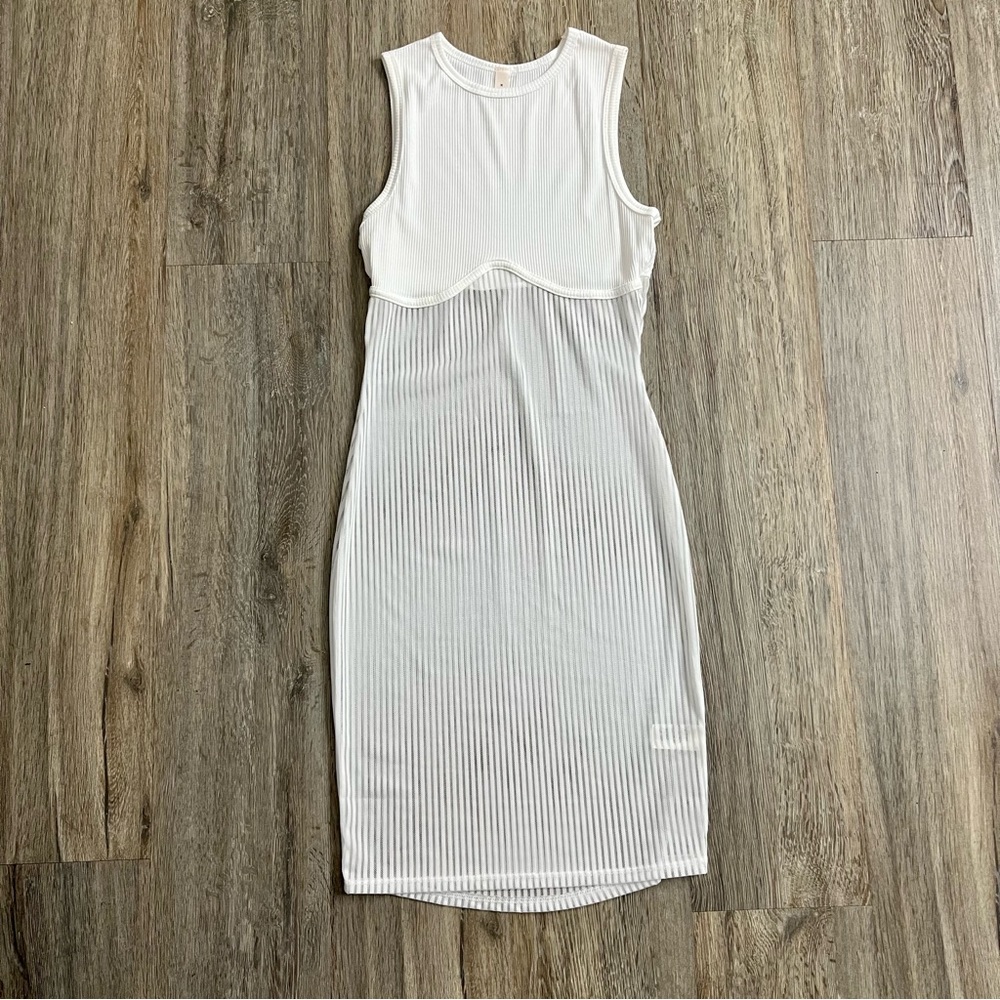 Bodycon Sheer Striped Cover Up dress
